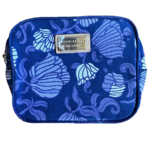 🆕 Make-Up Bag - Floral Print Blue & Purple